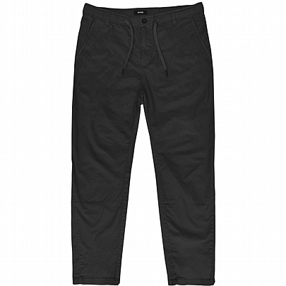 Ανδρικό υφασμάτινο παντελόνι με λάστιχο πάνω σε χρώμα Black