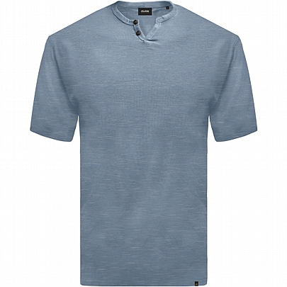 Henley T-Shirt V-Neck σε χρώμα μπλέ