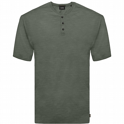 Ανδρική μπλούζα Henley σε χρώμα χακί
