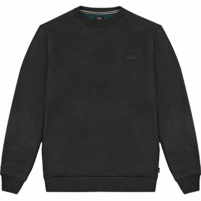 Μπλούζα φούτερ Round Neck Top (Terry Fleece)αχνούδιαστο σε μαύρο