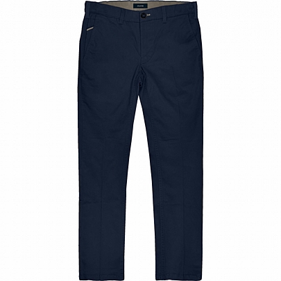 Chinos Pants (Special Fabric)με λεπτομέρειες σε μαύρο-μπλε σκούρο