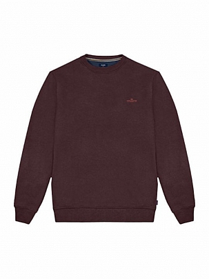 Μπλούζα φούτερ Round Neck Top (Terry Fleece)αχνούδιαστο σε μπορντό