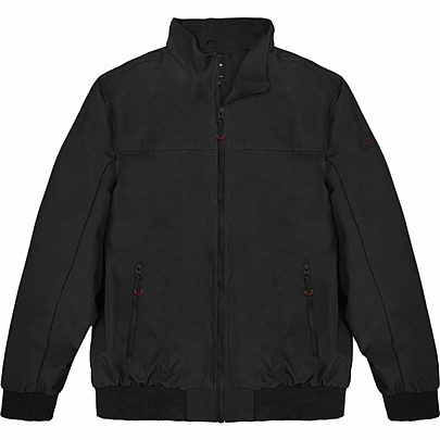 Jacket ελαφρύ με fleece επένδυση σε μαύρο χρώμα