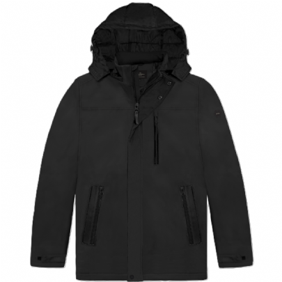 Μπουφάν PARKA neoprene σε μαύρο