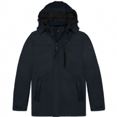 Μπουφάν PARKA neoprene σε μπλε-γκρι