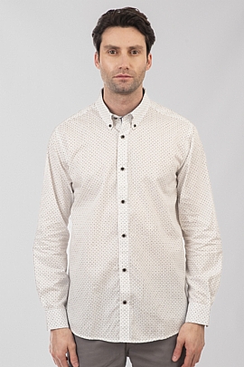 All over print πουκάμισο σε λευκό