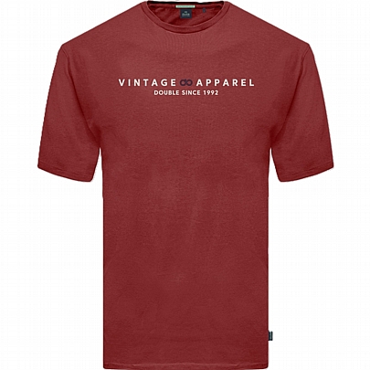 T-Shirt βαμβακερό με τύπωμα σε κόκκινο(rose red)