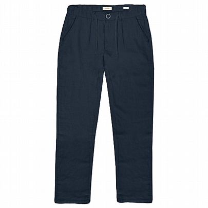 Παντελόνι Chinos λινό σε μπλε σκούρο